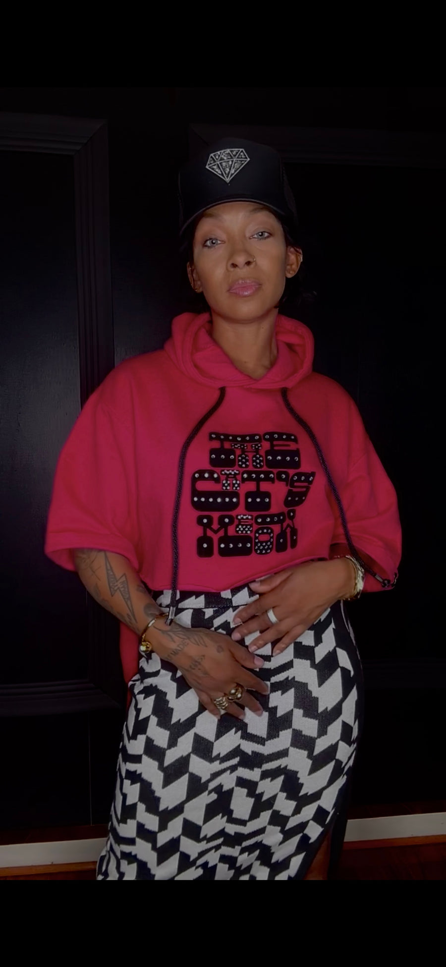 The Cat’s Meow Cropped Hoodie