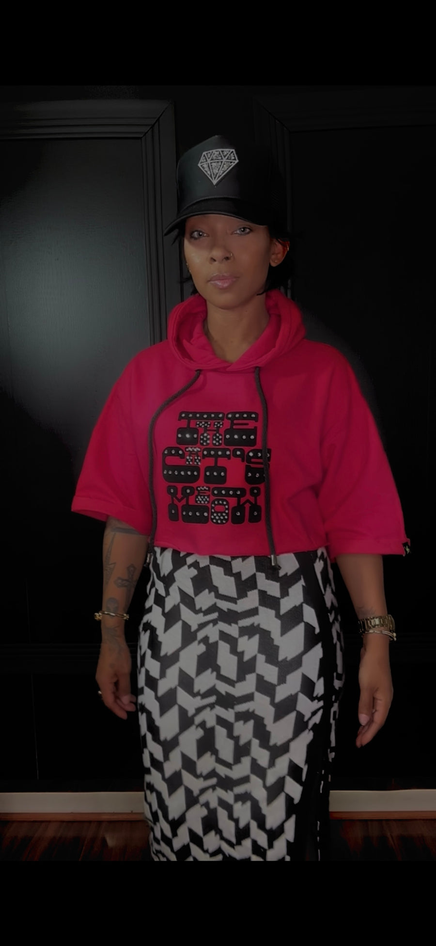 The Cat’s Meow Cropped Hoodie